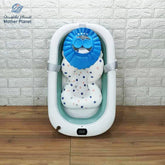 Baby Bathtub with Thermometer, Pillow & Shower Cap